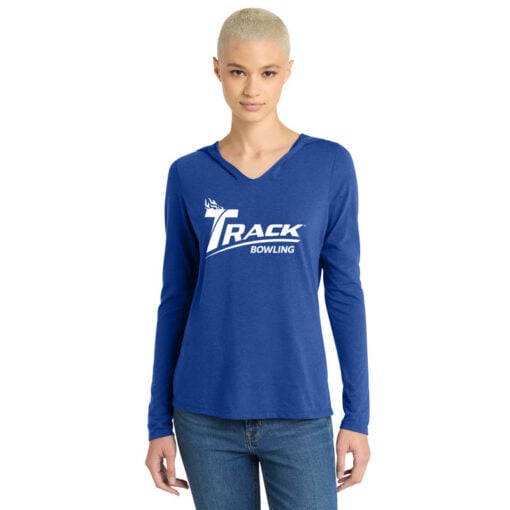 Track Women's Tri Blend Bowling Tee Hoodie - Image 5
