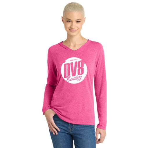DV8 Women's Tri Blend Bowling Tee Hoodie - Image 3