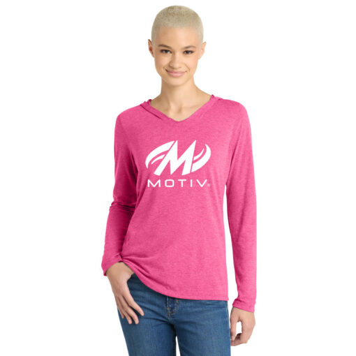 Motiv Women's Tri Blend Bowling Tee Hoodie - Image 4