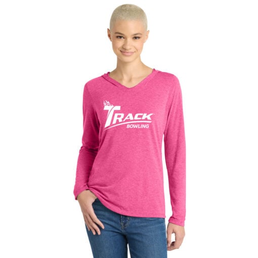 Track Women's Tri Blend Bowling Tee Hoodie - Image 4