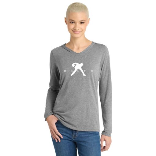Belmo Women's Tri Blend Bowling Tee Hoodie - Image 2
