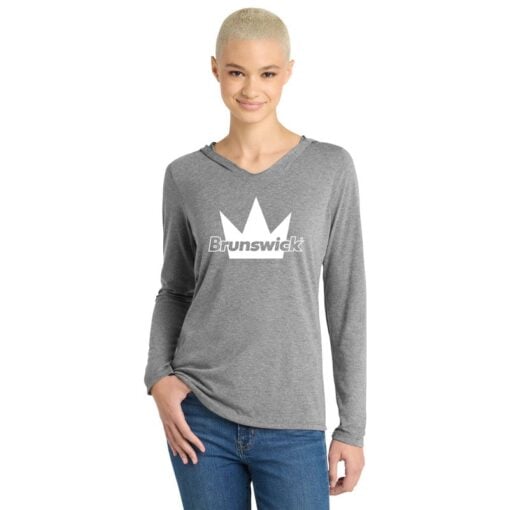Brunswick Women's Tri Blend Bowling Tee Hoodie - Image 3