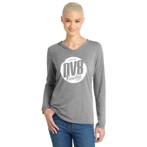 DV8 Women's Tri Blend Bowling Tee Hoodie - Image 2