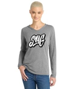Alternative view of Swag Women's Tri Blend Bowling Tee Hoodie