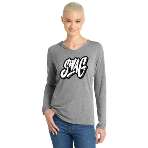 Swag Women's Tri Blend Bowling Tee Hoodie - Image 2