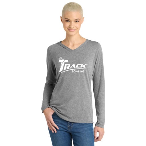 Track Women's Tri Blend Bowling Tee Hoodie - Image 3