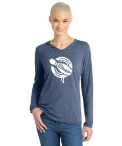 Alternative view of 12Bagger Women's Tri Blend Bowling Tee Hoodie