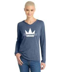 Alternative view of Brunswick Women's Tri Blend Bowling Tee Hoodie