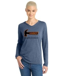 Hammer Women's Tri Blend Bowling Tee Hoodie