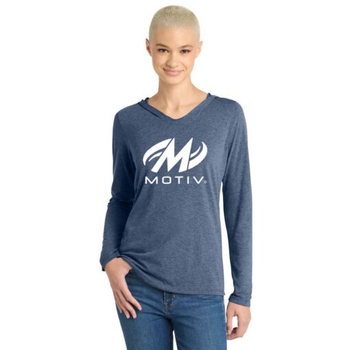 Motiv Women's Tri Blend Bowling Tee Hoodie - Image 2