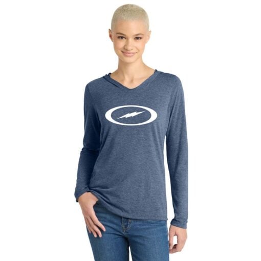 Storm Women's Tri Blend Bowling Tee Hoodie - Image 2