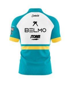 Alternative view of Storm Belmo Tour Teal Yellow Fast Track CoolWick Bowling Jersey