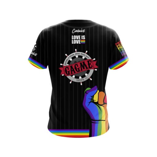 GAGME Pinstripe Pride CoolWick Bowling Jersey - Image 2