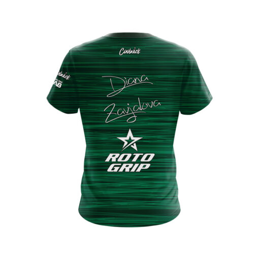 Roto Grip Diana Zavjalova Heather Green CoolWick Bowling Jersey - Image 2