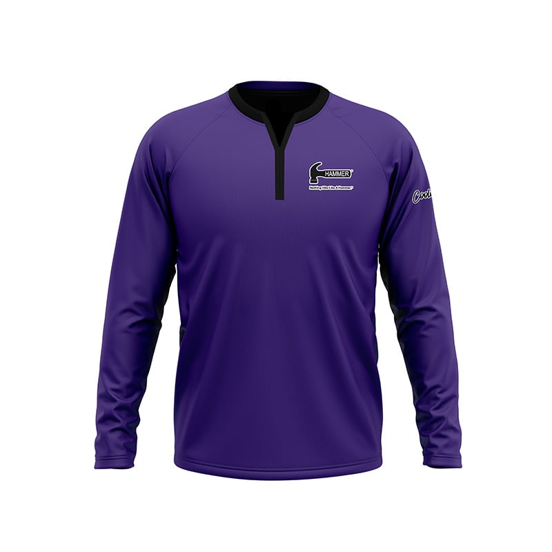 Hammer Daniel Hall Purple CoolWick Long Sleeve Bowling Jersey