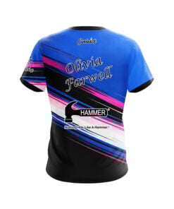 Alternative view of Hammer Olivia Farwell Blue Pink Sport CoolWick Bowling Jersey