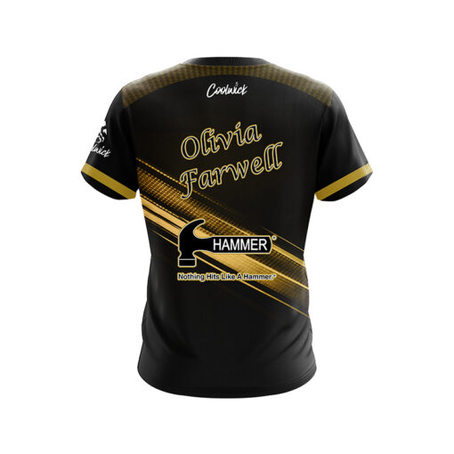 Hammer Olivia Farwell Gold Carbon Sport CoolWick Bowling Jersey - Image 2