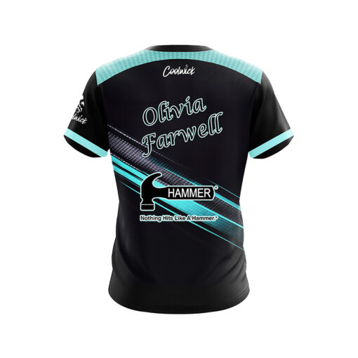 Hammer Olivia Farwell Blue Carbon Sport CoolWick Bowling Jersey - Image 2