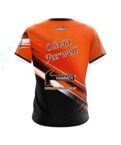 Alternative view of Hammer Olivia Farwell Orange Black Sport CoolWick Bowling Jersey