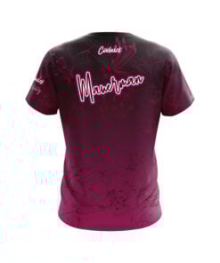 Alternative view of Jennifer Mauerman Flower Love Pink Black Gradient CoolWick Bowling Jersey