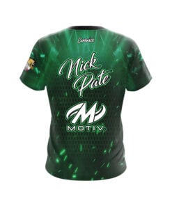 Alternative view of Motiv Nick Pate Green Honeycomb Sparks CoolWick Bowling Jersey
