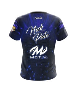 Alternative view of Motiv Nick Pate Royal Blue Honeycomb Sparks CoolWick Bowling Jersey