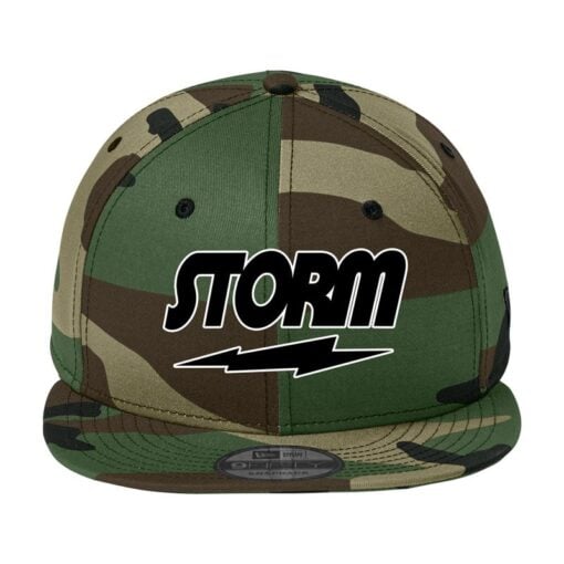 New Era Flat Bill Snapback Storm Bowling Hat - Image 3