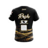 BowlersMart Sean Rash Black Gold Lux CoolWick Bowling Jersey - Image 2