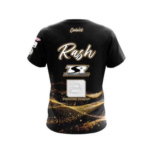BowlersMart Sean Rash Black Gold Lux CoolWick Bowling Jersey - Image 2