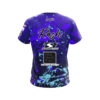 BowlersMart Sean Rash Purple Blue Paint Splatter CoolWick Bowling Jersey - Image 2