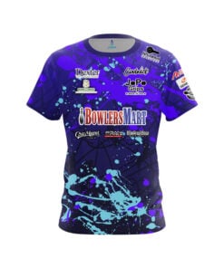 BowlersMart Sean Rash Purple Blue Paint Splatter CoolWick Bowling Jersey