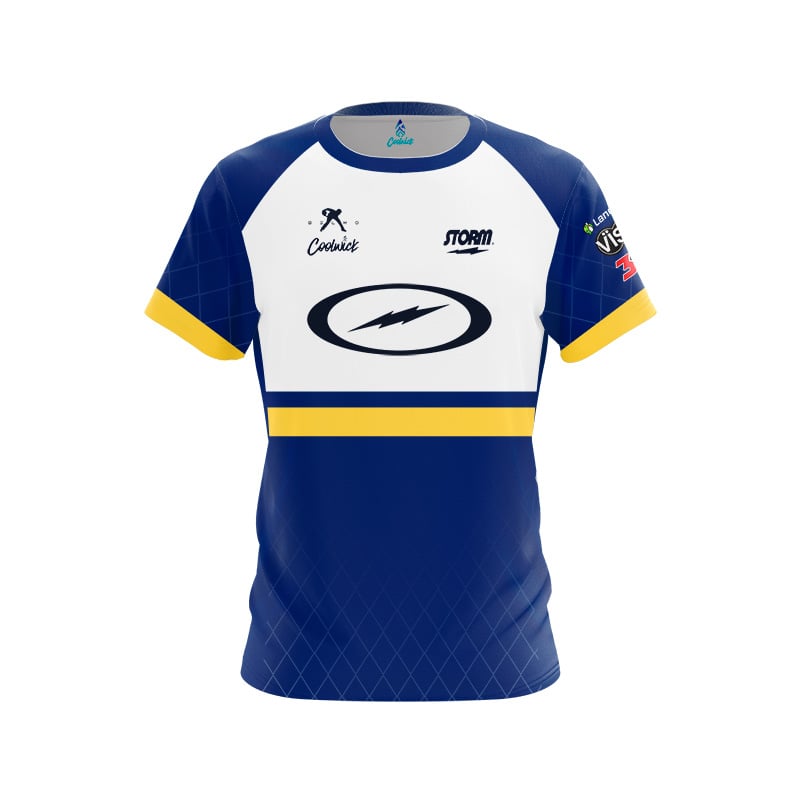 Storm Belmo Tour Blue Yellow CoolWick Bowling Jersey