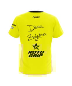 Alternative view of Roto Grip Diana Zavjalova Yellow Black CoolWick Bowling Jersey