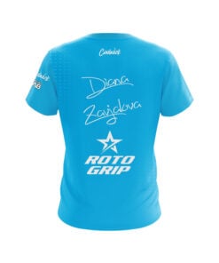 Alternative view of Roto Grip Diana Zavjalova Teal Halftone CoolWick Bowling Jersey