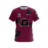 900 Global Thomas Larsen Burgundy Jungle Cats CoolWick Bowling Jersey