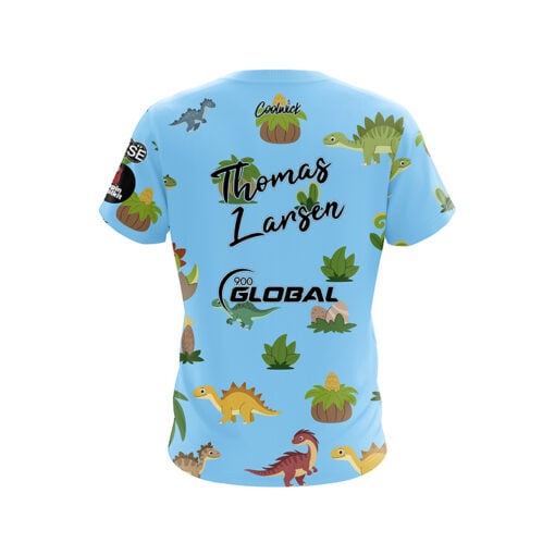 900 Global Thomas Larsen Dinosaurs CoolWick Bowling Jersey - Image 2