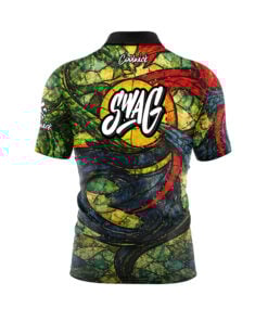 Alternative view of SWAG Dragon Stained Glass Fast Track CoolWick Bowling Jersey