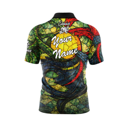 SWAG Dragon Stained Glass Fast Track CoolWick Bowling Jersey - Image 3