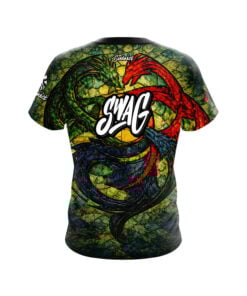 Alternative view of SWAG Dragon Stained Glass CoolWick Bowling Jersey