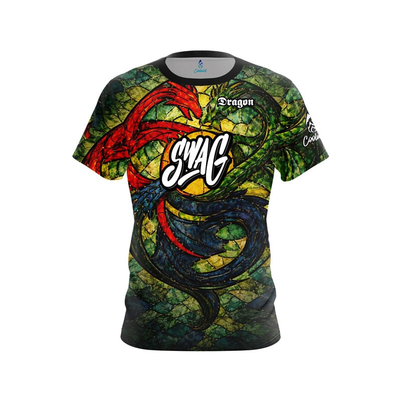 SWAG Dragon Stained Glass CoolWick Bowling Jersey