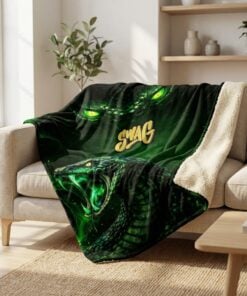 SWAG Serpent Glare Sherpa Lined Throw Blanket