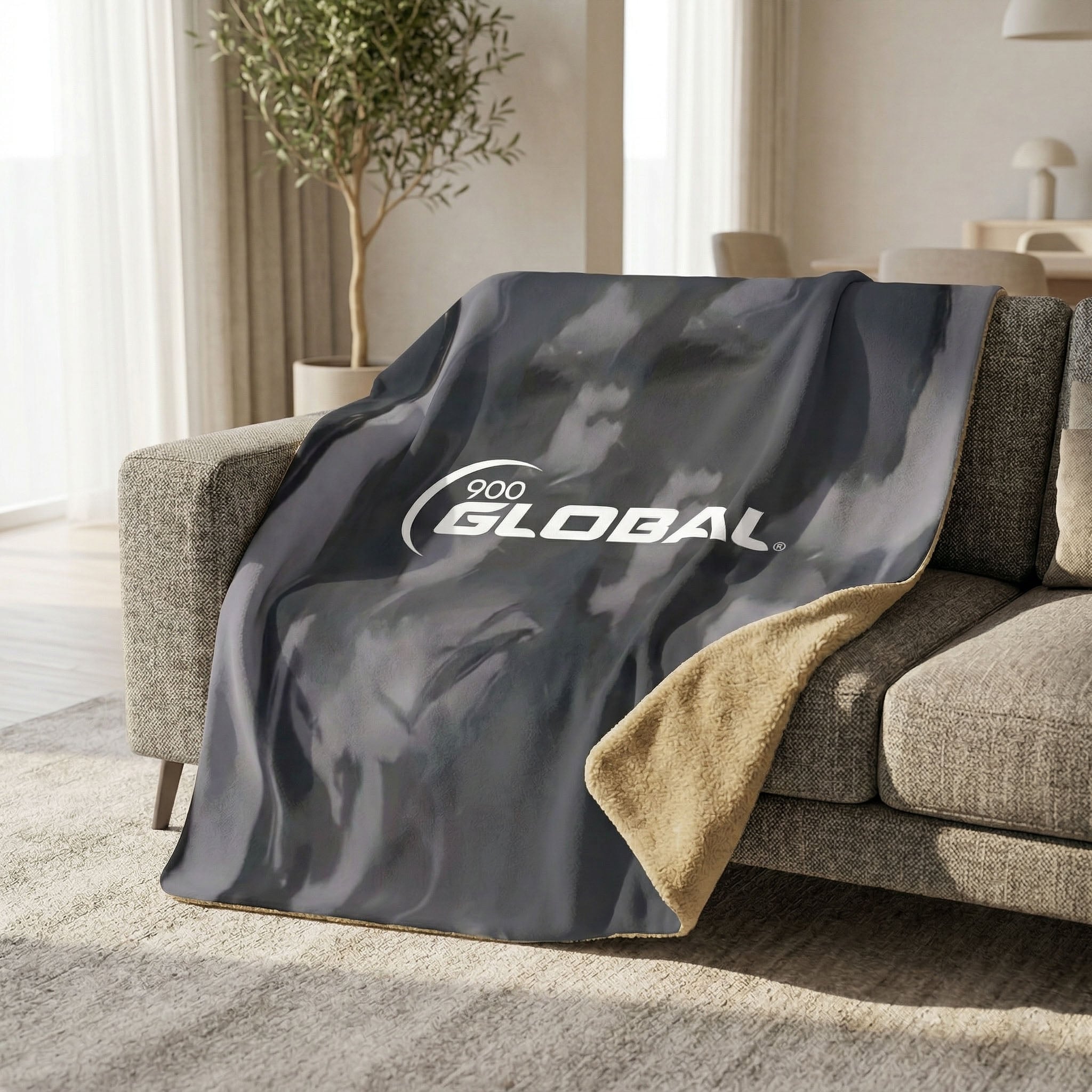 900 Global Vengeance Sherpa Lined Throw Blanket