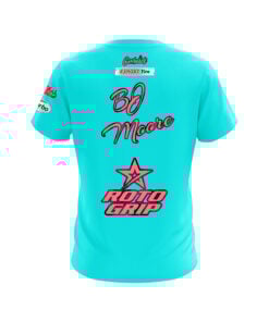 Alternative view of Roto Grip BJ Moore Aqua Blush CoolWick Bowling Jersey