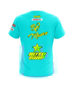 Alternative view of Roto Grip BJ Moore Aqua Yellow CoolWick Bowling Jersey