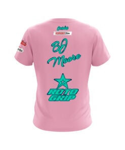 Alternative view of Roto Grip BJ Moore Baby Pink Teal CoolWick Bowling Jersey