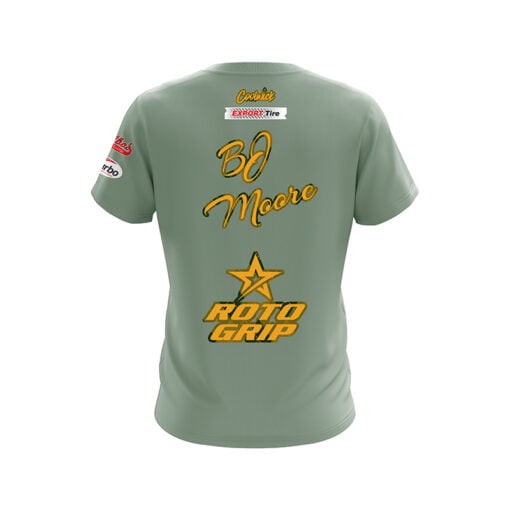 Roto Grip BJ Moore Green Ash Marigold CoolWick Bowling Jersey - Image 2