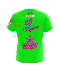 Alternative view of Roto Grip BJ Moore Lime Magenta CoolWick Bowling Jersey