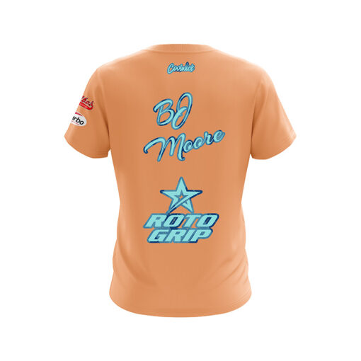 Roto Grip BJ Moore Peach Seafoam CoolWick Bowling Jersey - Image 2