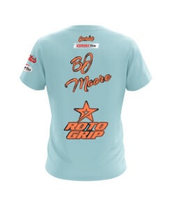 Alternative view of Roto Grip BJ Moore Powder Blue Coral CoolWick Bowling Jersey