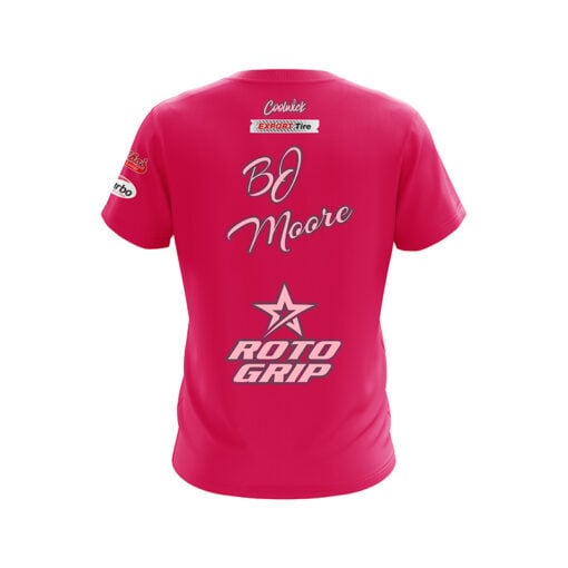Roto Grip BJ Moore Raspberry Pink CoolWick Bowling Jersey - Image 2